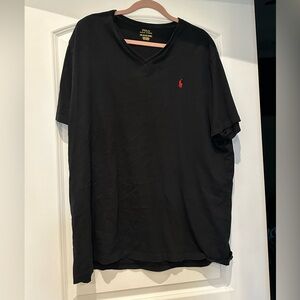 2 black polo v necks